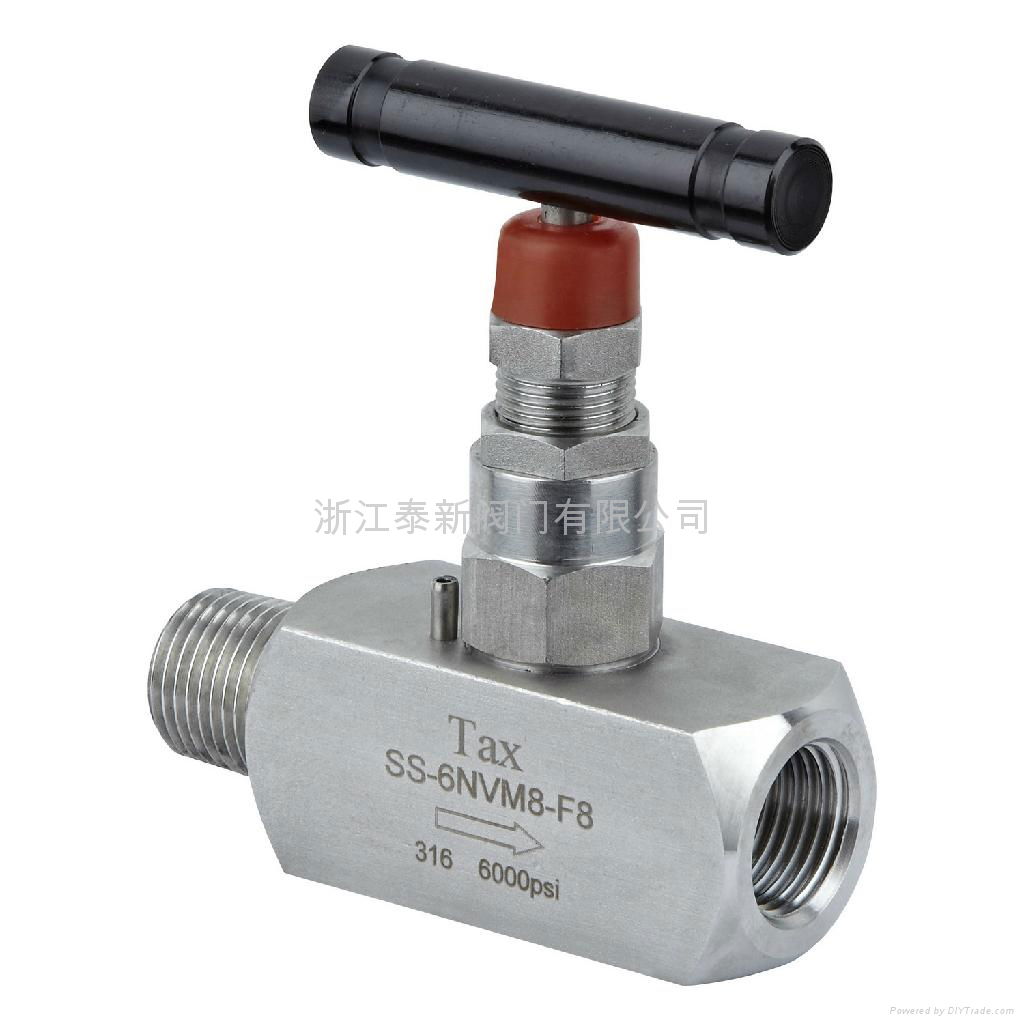 Thread high pressure needle valve