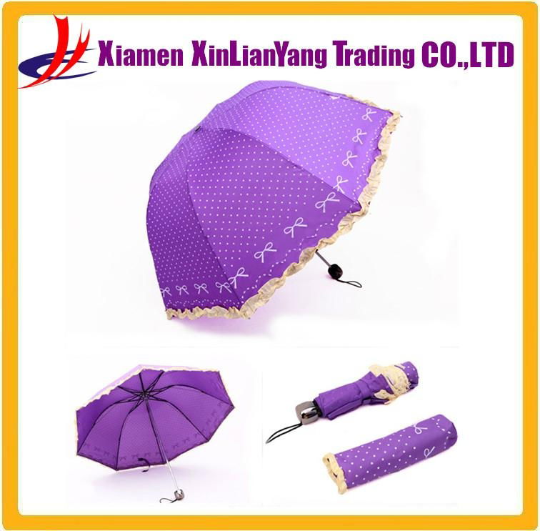 Lady Sweet printing umbrella wholesale 3 folding Umbrella