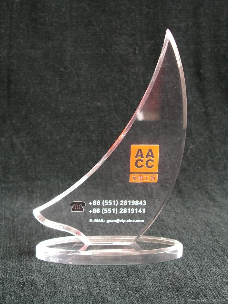 Acrylic Award Perspex Trophy with Laser Engraved LOGO 3