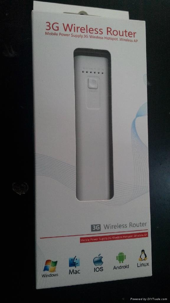 1PCS Mobile 3G Wireless Router Broadband Power WiFi Hotspot 