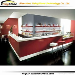 Aritificial Marble corian solid surface bar counter design