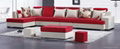  LS279S Fabric Sofa Set with Red Cushion