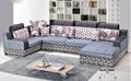  Gray + White Corner Fabric Sofa LS281S