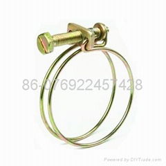 Steel wire hose clamp