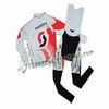 2011 Scott RC Pro White And Red Thermal Cycling Long Sleeve Jersey And Bib Pants