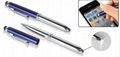  LED touch pen with ball pen for Ipad