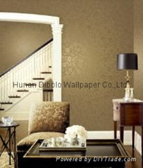 PVC Wallpaper Vinyl Coated with Paper Backing Modern Wallcovering