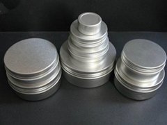 250g aluminum metal cosmetic cream jar with screw cap