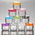 10ml PS plastic small cosmetic cream jar with pp caps 1