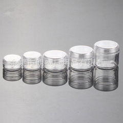 3-30g small ps plastic cosmetic cream nail polish jar with ps caps