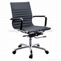 rotating leather office chair high mid back 2