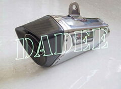 Racing Superbike Oblique Hexagonal Stainless Steel Muffler