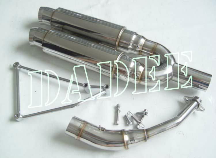 Racing double row Stainless Steel Motorcycle Exhaust for YP125