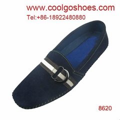 leather weave mens loafer shoes factory in China