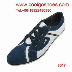 Lace up flat casual men loafers made in