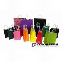 White Kraft Paper Carrier Bags