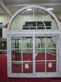 Arched Grill Design Cheap Price UPVC Sliding Window with Mosquito Net