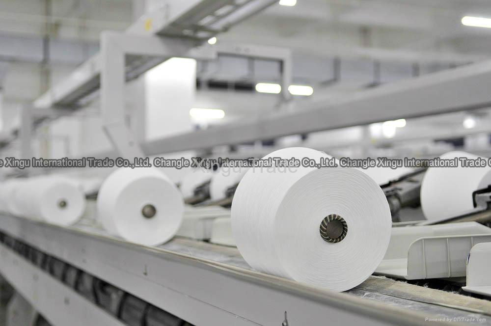 100% polyester spun yarn for knitting manufacturer in China T32S 4