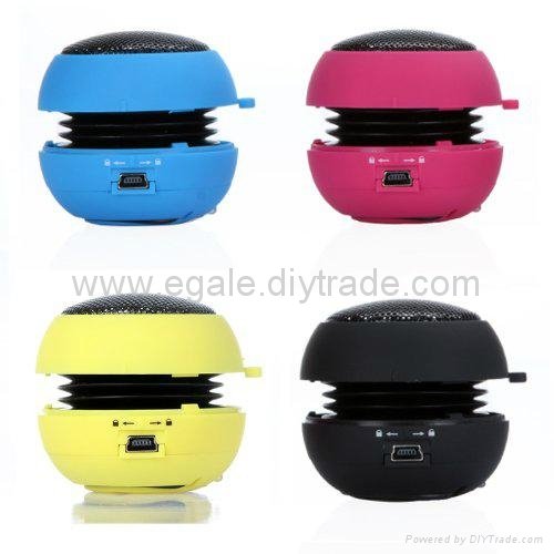 Mini Portable Capsule Speaker w Rechargeable battery for Cell Phones and Tablets 5