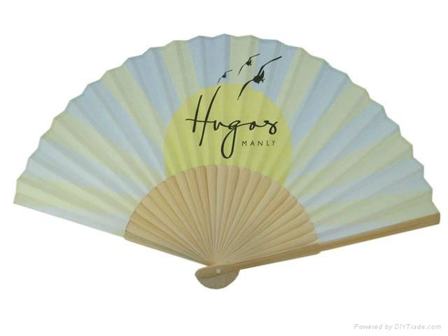 2014 Hot Selling Promotion Bamboo Paper Hand Fan 4