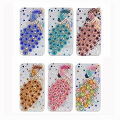 3D Bling bling peacock rhinestone phone case for iphone 4/5/5s