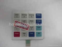 embossed tactile membrane keypad