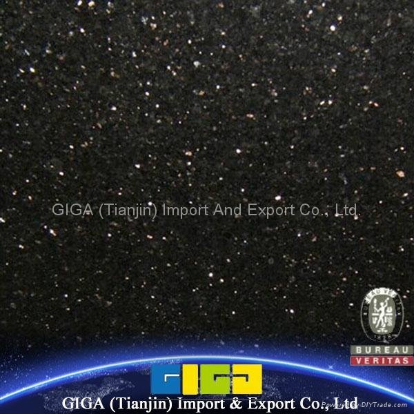 China granite tiles 18mm Black Galaxy granite price in UAE 