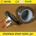 Stainless steel nylon milling jar for