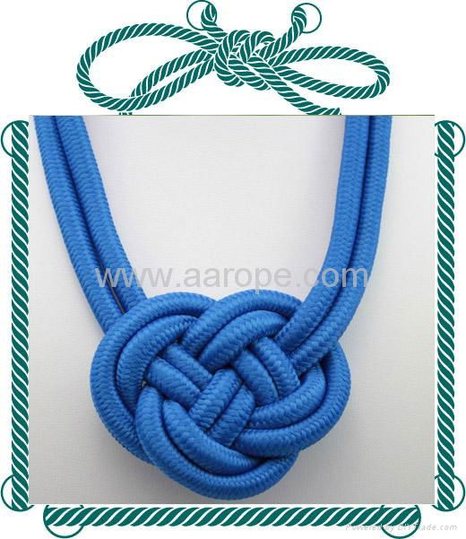 fashion national Style Punk handwork weaving Chinese knot rope charm necklace