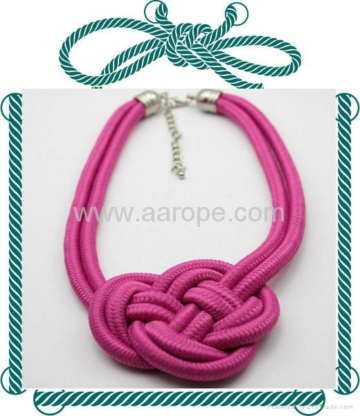 fashion national Style Punk handwork weaving Chinese knot rope charm necklace 3