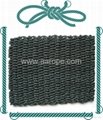 Reclaimed Lobster Trap Float Rope Doormat Solid Color 2
