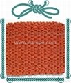 Reclaimed Lobster Trap Float Rope Doormat Solid Color 3
