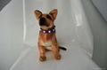 New Genuine Leather Jewel flashing LED dog collar 