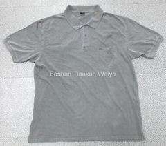 fat size man polo t shirts with washing effect