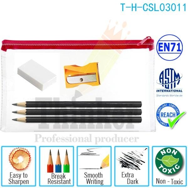 High Quality Nature Wood Color Drawing Pencil Big Pencils Set for Kids 2