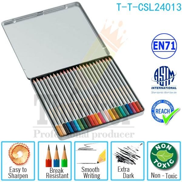 Hot Sale China Supplier Useful Office Wholesale Color Pencils Set In Tin Box