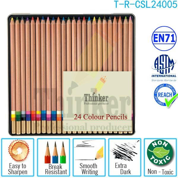 24 Colour Pencil in Round Cardboard Pencil Tube Boxes  3