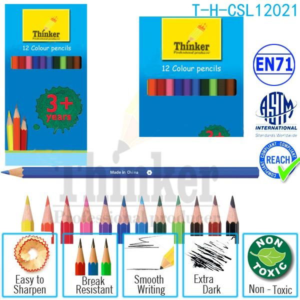 24 Colour Pencil in Round Cardboard Pencil Tube Boxes  4