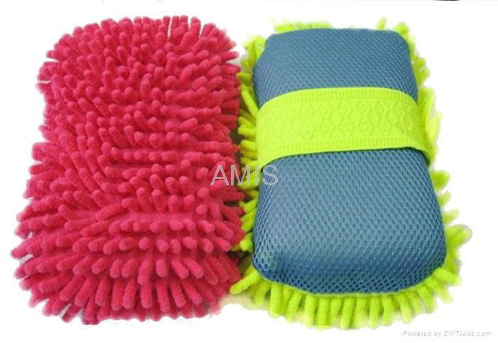 Microfiber Chenille Sponge glove