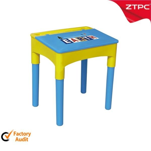 plastic kids integral table and stool