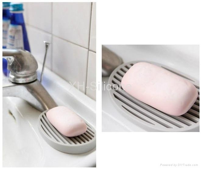 Silicone soap dish with strong drainage function 4