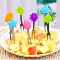 Cute shapes fruit fork stainless steel