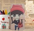 Hot  Catoon Pretty Girl Stand Leather Wallet Filp Card Case Cover  2