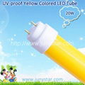 T8 UV-proof Yellow Color LED Tube
