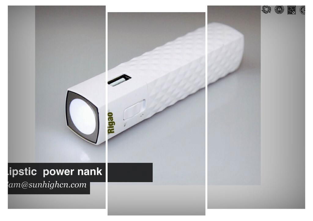 Portable lipstick power bank mobile charger