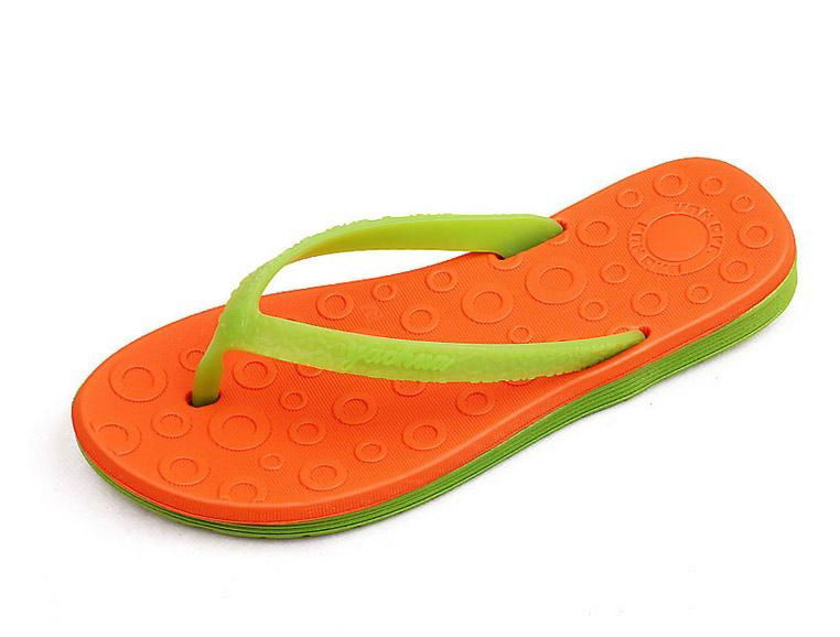 Rubber vamp EVA sole flip flop casual flat slipper for girls womens ...