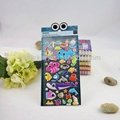 3D cute eye-moving animal puffy sticker for kids