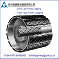 Removable pulley lagging for conveyor system with abrasion resistant 3