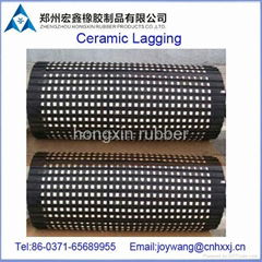 rubber coated ceramic pulley lagging