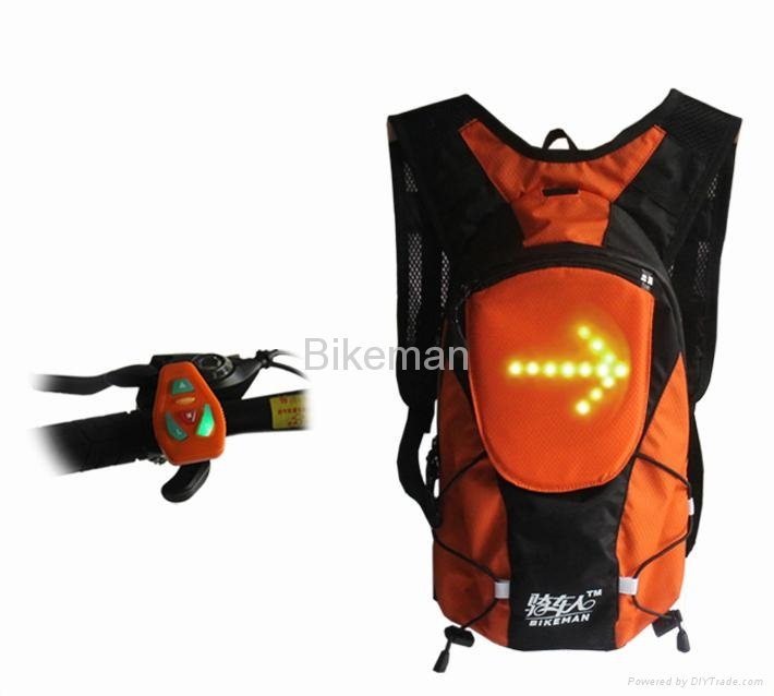5L Wireless Control Light-up Warning Cycling Backpack 5